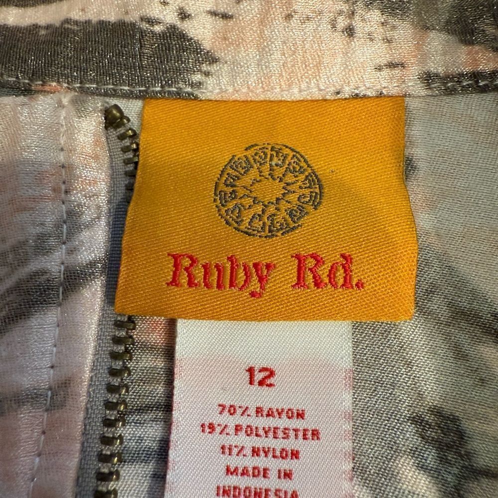 Ruby Rd. Women's Utility Jacket - Pink and Gray - Picture 2 of 13
